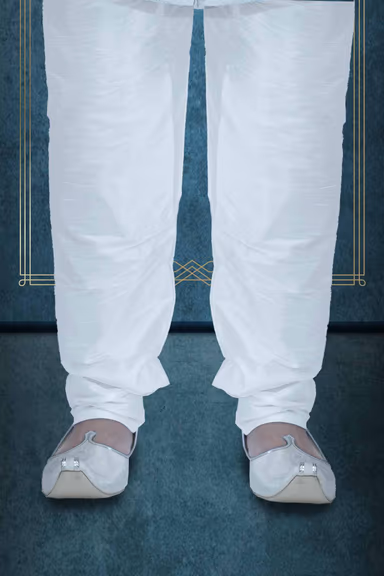 Hand Zarkan Embroidered Jacquard Fabric In Off-white Sherwani — view 3 of 6
