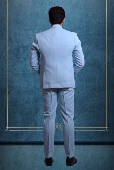 Polyster Aqua Blue Suit — view 4 of 6