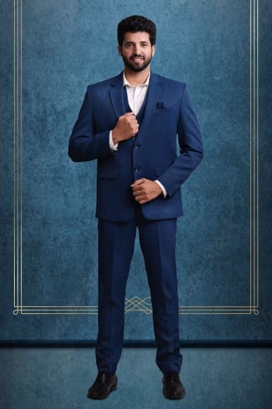 Polyster Navy Blue Suit — view 1 of 6
