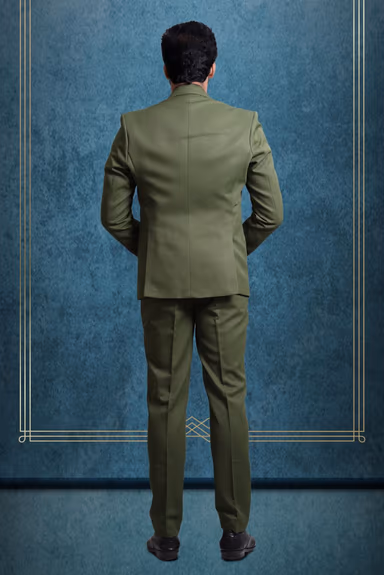 Polyster Olive Green Suit — view 3 of 5