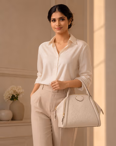Louis Vuitton Marais MM Empreinte Leather Hobo Bag Inory — view 3 of 8