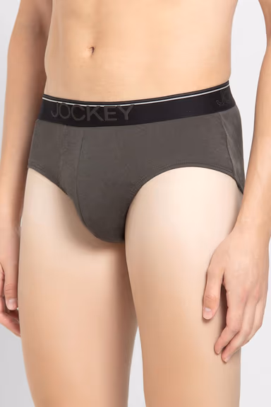 Men's Super Combed Cotton Solid Brief with Ultra soft Waistband - Olive — view 6 of 6