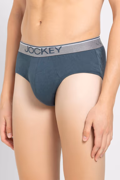 Men's Super Combed Cotton Solid Brief with Ultra soft Waistband - Deep Slate — view 6 of 6