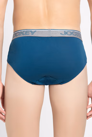 Men's Super Combed Cotton Solid Brief with Ultra soft Waistband - Seaport Teal — view 5 of 6