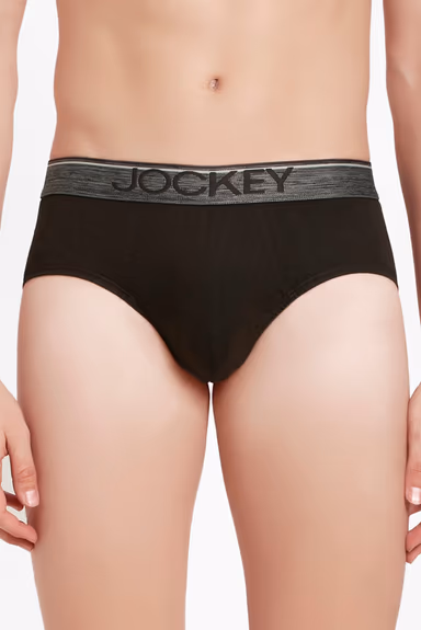 Men's Super Combed Cotton Solid Brief with Ultra soft Waistband - Brown — view 1 of 5