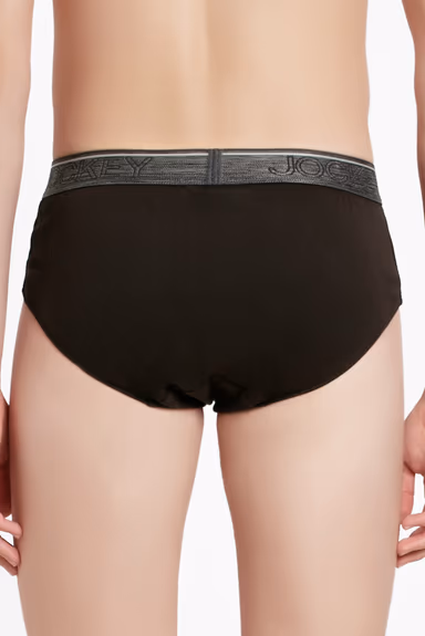 Men's Super Combed Cotton Solid Brief with Ultra soft Waistband - Brown — view 4 of 5