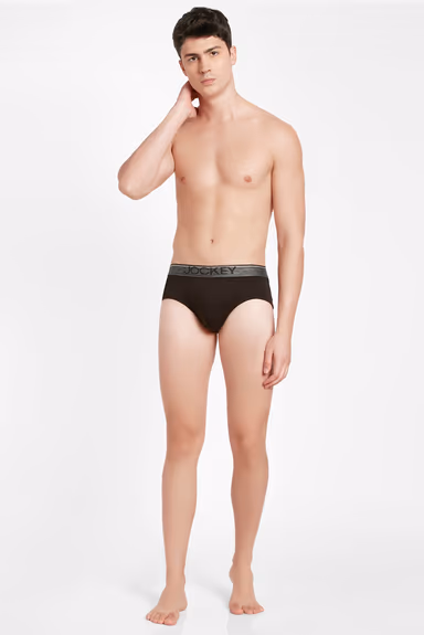 Men's Super Combed Cotton Solid Brief with Ultra soft Waistband - Brown — view 3 of 5