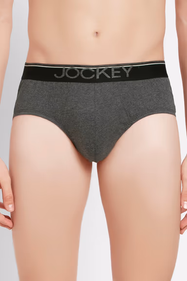 Men's Super Combed Cotton Solid Brief with Ultra soft Waistband - Navy-Charcoal Mel — view 1 of 6