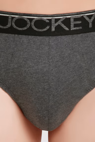 Men's Super Combed Cotton Solid Brief with Ultra soft Waistband - Navy-Charcoal Mel — view 3 of 6