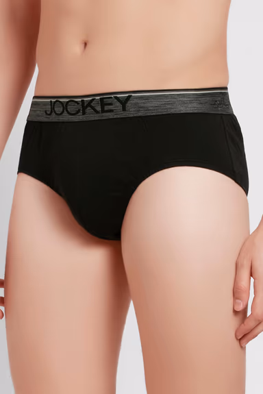 Men's Super Combed Cotton Solid Brief with Ultra soft Waistband - Black — view 6 of 6