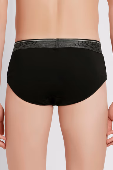 Men's Super Combed Cotton Solid Brief with Ultra soft Waistband - Black — view 5 of 6