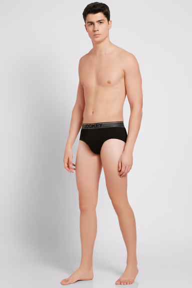 Men's Super Combed Cotton Solid Brief with Ultra soft Waistband - Black — view 4 of 6