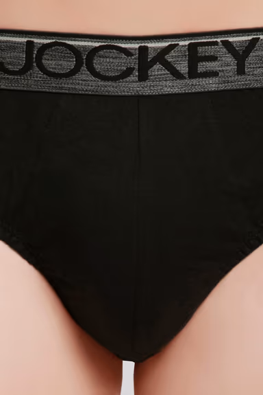 Men's Super Combed Cotton Solid Brief with Ultra soft Waistband - Black — view 3 of 6