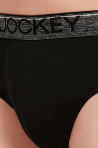 Men's Super Combed Cotton Solid Brief with Ultra soft Waistband - Black — view 2 of 6