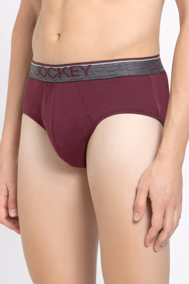 Men's Super Combed Cotton Solid Brief with Ultra soft Waistband - Wine Tasting — view 6 of 6