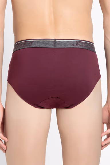 Men's Super Combed Cotton Solid Brief with Ultra soft Waistband - Wine Tasting — view 5 of 6