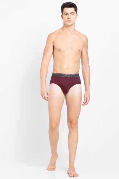 Men's Super Combed Cotton Solid Brief with Ultra soft Waistband - Wine Tasting — view 4 of 6