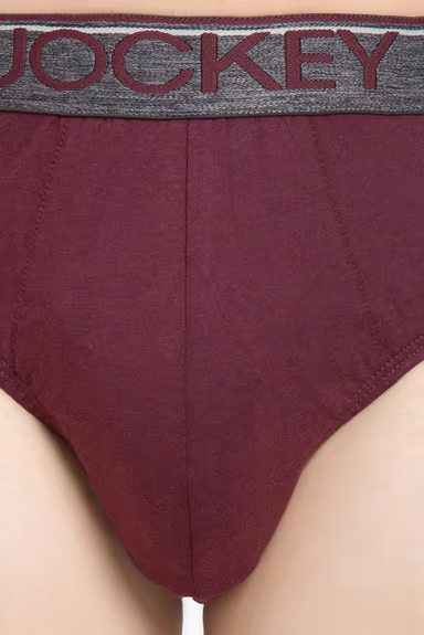 Men's Super Combed Cotton Solid Brief with Ultra soft Waistband - Wine Tasting — view 3 of 6