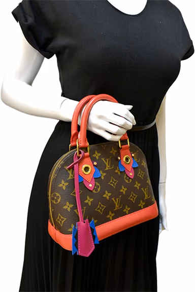 Louis Vuitton Alma BB Totem Monogram Canvas Satchel Bag Flamingo — view 6 of 10