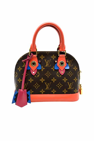 Louis Vuitton Alma BB Totem Monogram Canvas Satchel Bag Flamingo — view 5 of 10