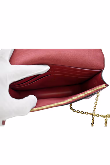 Louis Vuitton Flore Monogram Canvas Chain Wallet Fuchsia — view 9 of 11