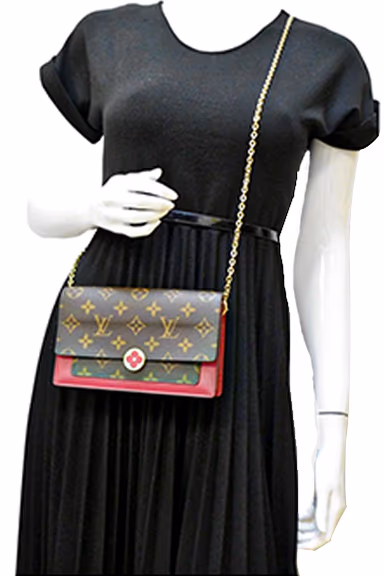 Louis Vuitton Flore Monogram Canvas Chain Wallet Fuchsia — view 7 of 11