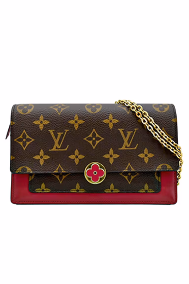 Louis Vuitton Flore Monogram Canvas Chain Wallet Fuchsia — view 6 of 11