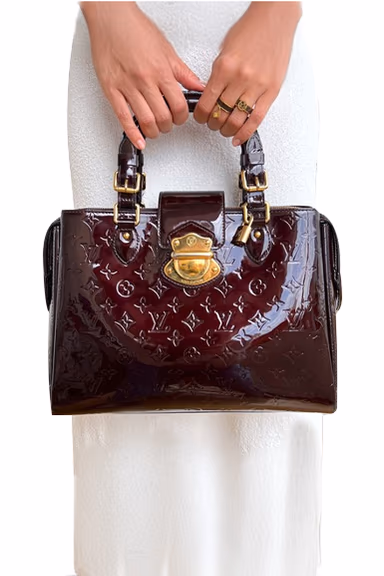 Louis Vuitton Melrose Avenue Vernis Amarante Handbag Purse B0655 — view 7 of 8