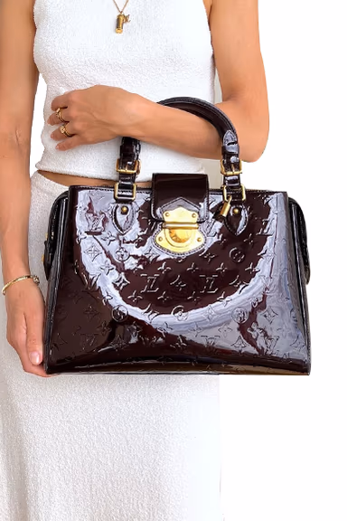 Louis Vuitton Melrose Avenue Vernis Amarante Handbag Purse B0655 — view 8 of 8