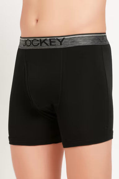 Men's Super Combed Cotton Rib Solid Boxer Brief with Ultra soft Waistband - Black — view 2 of 6