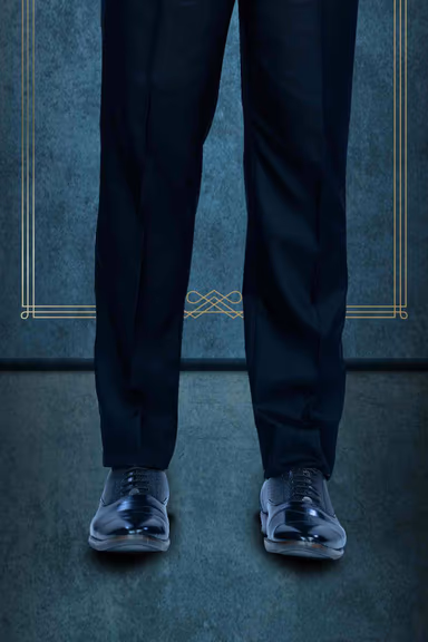 Blue And Black Jodhpuri Using Jaquard Embossed — view 4 of 6