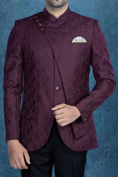 Cinnamon Color Jodhpuri Using Jacquard fabric — view 3 of 6