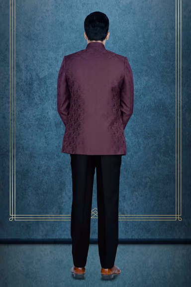 Cinnamon Color Jodhpuri Using Jacquard fabric — view 4 of 6
