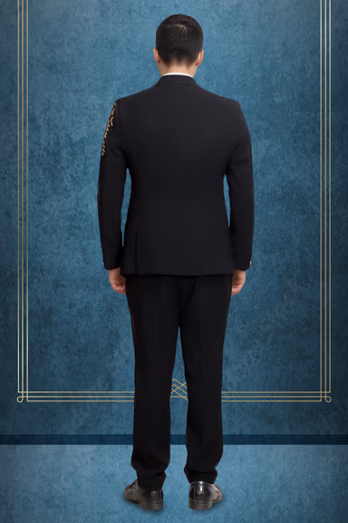 Exquisite Golden Zardosi Handworked Jodhpuri In Black Color — view 4 of 4
