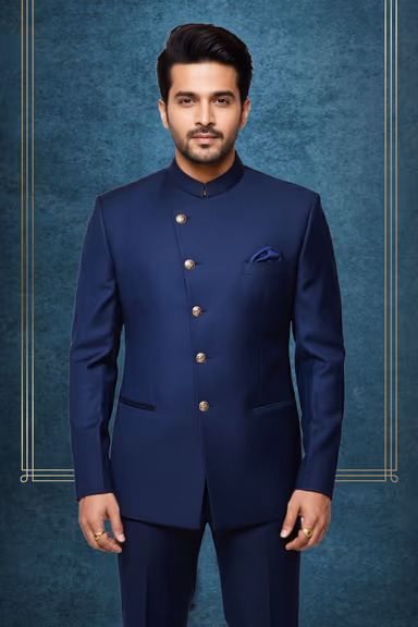 Oxford blue jodhpuri in japnaese — view 2 of 2