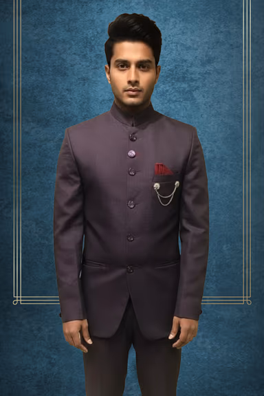 Rich Plum color Jodhpuri — view 2 of 2
