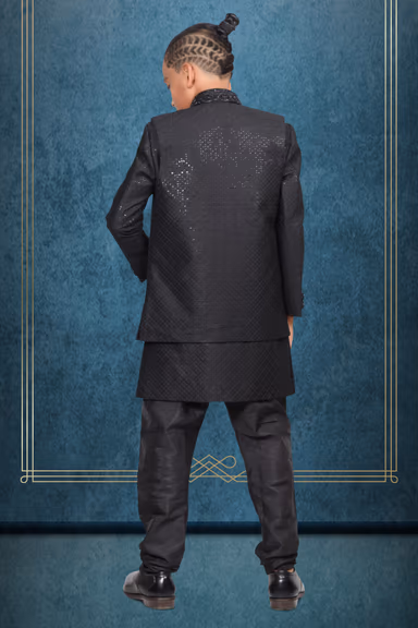 Black sherwani — view 4 of 5