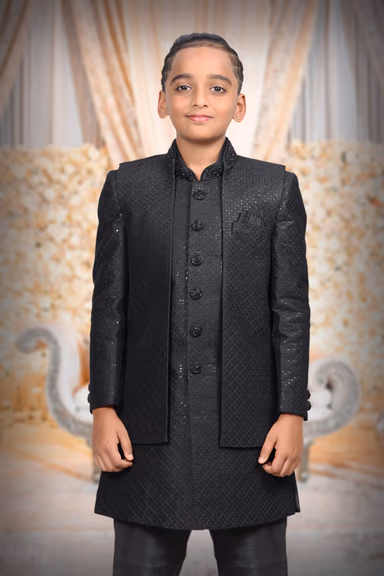 Black sherwani — view 5 of 5