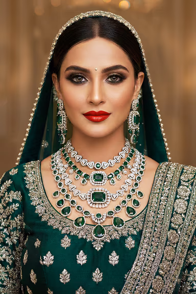 Classic Diamond Long Chain Crafted In Emarald Green Stone Brings Modern Refinement And Delicate Beauty To… — view 1 of 2