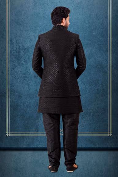 Black sherwani — view 5 of 6