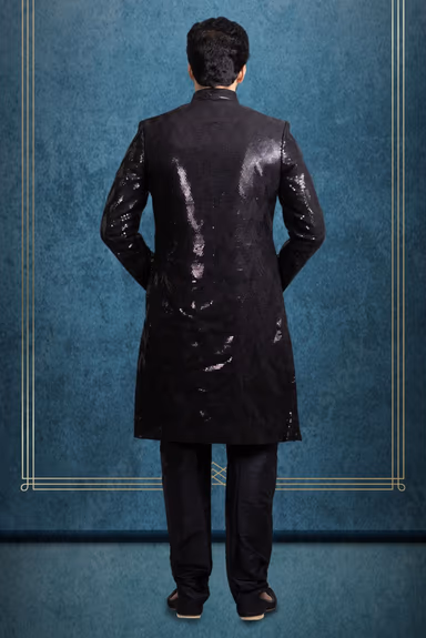 Black Charming Jacket Sherwani — view 6 of 6