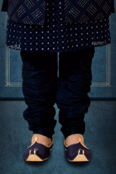 Navy Blue Lakhnavi Sherwani — view 6 of 6