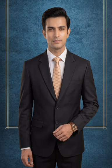2 Pcs Black Formal Suit Set — view 2 of 2