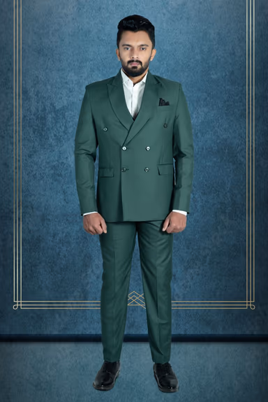 3 Pcs Polyster In Bottle Green Suit — view 2 of 6