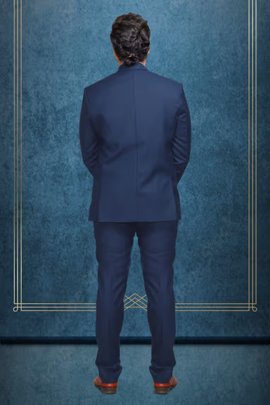 Men Navy Blue 3 pIece Formal Suit — view 3 of 3