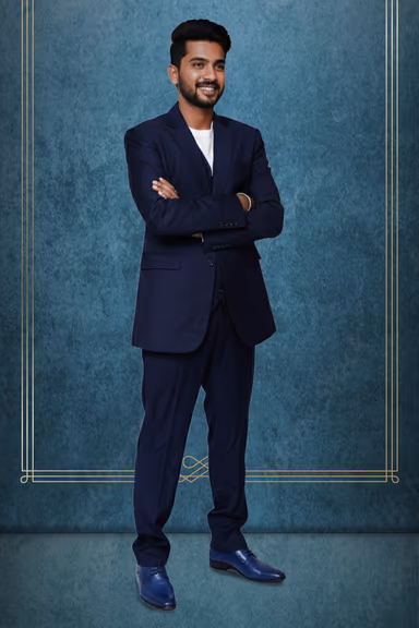 Navy blue tuxedo — view 1 of 3
