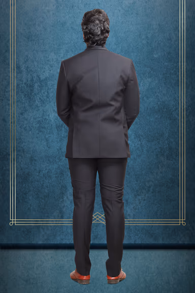 Classic Black Three-Piece Suit with Notch Lapel Blazer — view 3 of 3