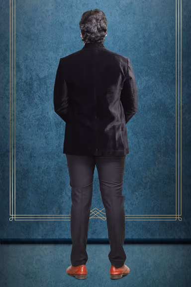 Midnight Noir Velvet Double-Breasted Tuxedo — view 3 of 3
