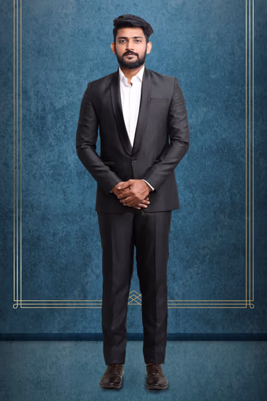 Black Tuxido 2pcs Suit — view 1 of 4