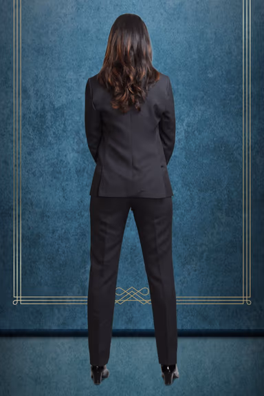 Corporate Style Single Button , Peak Lapel Suite With Formal Trousers — view 5 of 5